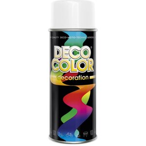 Алкідна фарба аерозольна DecoColor, Білий глянець (RAL9010) 400ml