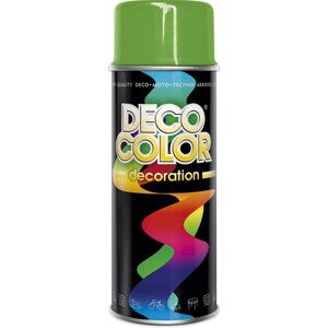 Алкідна фарба аерозольна DecoColor, Світло-зелений (RAL6018) 400ml