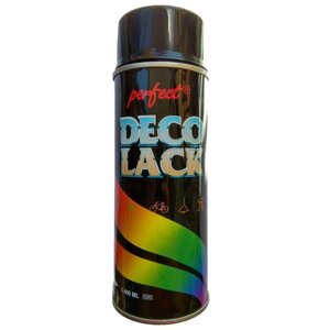 Алкідна фарба аерозольна Perfect (DecoLack), Чорний глянець (RAL9005) 400ml