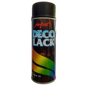 Алкідна фарба аерозольна Perfect (DecoLack), Чорний мат (RAL9005) 400ml