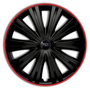 Автомобільні ковпаки Argo Giga R R13 4 шт. Чорний / Червоний обід (з логотипом Audi)