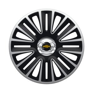 Автомобільні ковпаки Argo Quadro Pro Silver-Black R15 4 шт. (З логотипом Chevrolet)