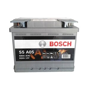 Bosch 60AH Автомобільна батарея (S5A05 (680EN) (0092S5A050)