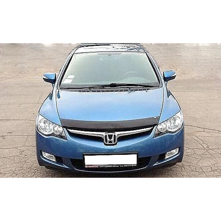 Дефлектор капота SIM Honda Civic VIII 06-11 седан (темний) (SHOCIVS0612) від компанії Тюнінг і аксесуари для авто - фото 1