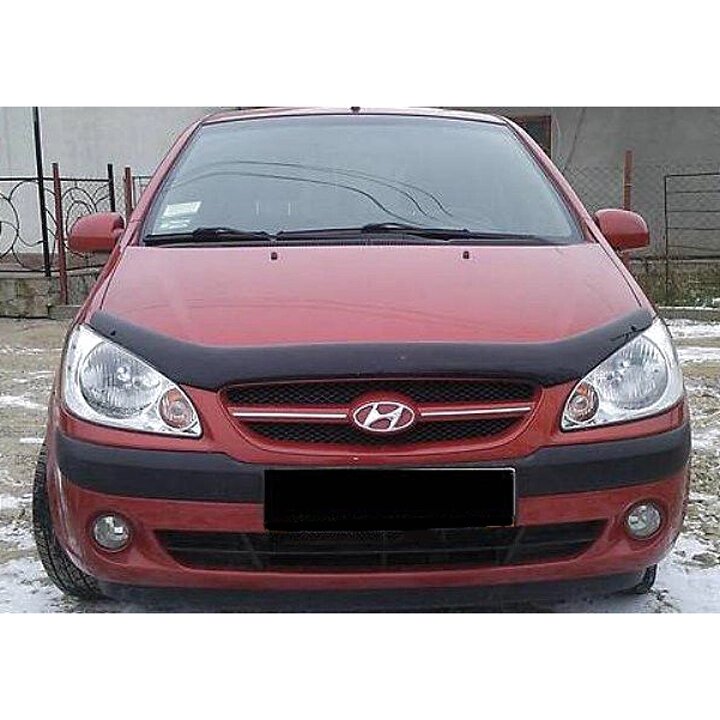 Дефлектор капота SIM Hyundai Getz 05-09 темний (SHYGET0612) від компанії Тюнінг і аксесуари для авто - фото 1