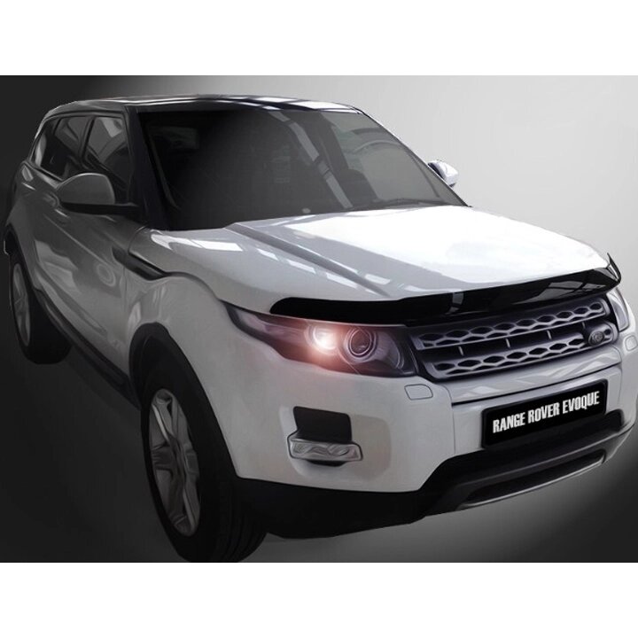 Дефлектор капота SIM Land Rover Range Rover Evoque 11- темний (SLREVO1112) від компанії Тюнінг і аксесуари для авто - фото 1