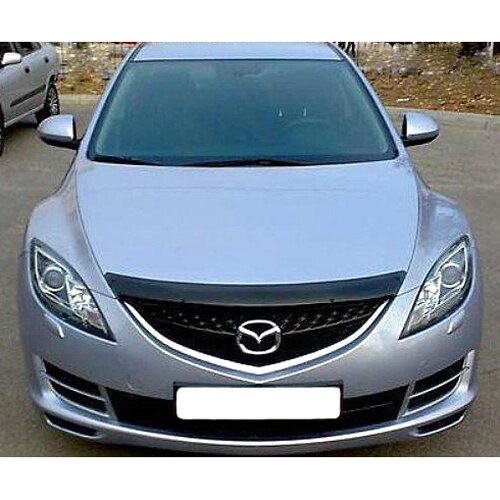 Дефлектор капота SIM Mazda 6 (GH) 08-12 темний (SMAMA60812) від компанії Тюнінг і аксесуари для авто - фото 1