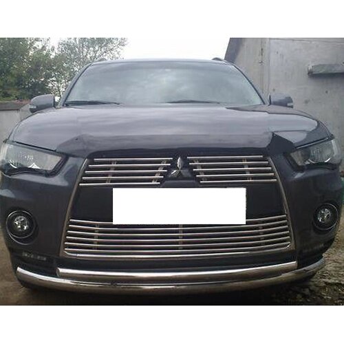 Дефлектор капота SIM Mitsubishi Outlander XL II 10-12 короткий (SMIOUT1012S) від компанії Тюнінг і аксесуари для авто - фото 1