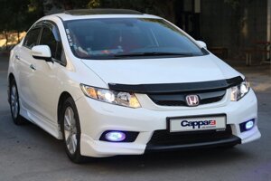 Дефлектор капоту (мухобойка) Honda Civic Sedan IX 2012-2016