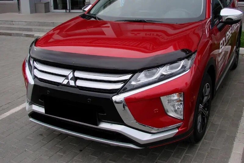 Дефлектор капоту (мухобойка) Mitsubishi Eclipse Cross 2017- від компанії Тюнінг і аксесуари для авто - фото 1