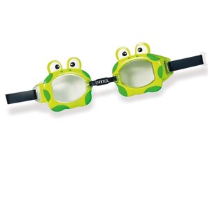 Дитячі окуляри для плавання Intex 55603 «Жаба», розмір S (3+обхват голови 48-52 см, зелені