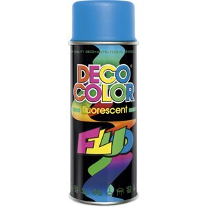 Флуорисцентна аерозольна фарба DecoColor, Світло-синій, 400ml