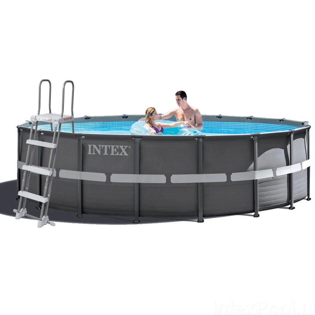 Каркасний басейн Intex 26326 - 1, 488 x 122 см (сходи, тент, підстилка) від компанії Тюнінг і аксесуари для авто - фото 1