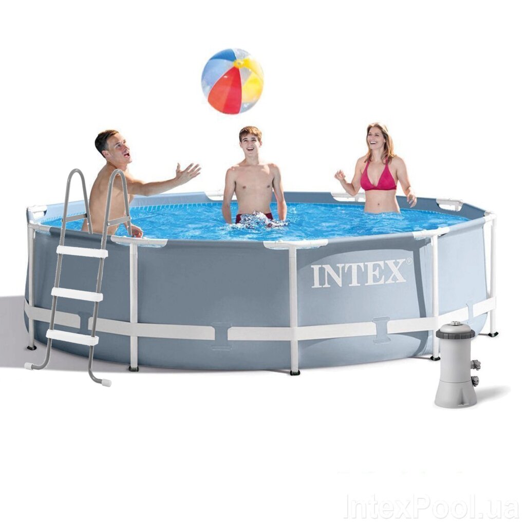 Каркасний басейн Intex 26700-5, 305 x 76 см (2006 л/год, сходи, тент, підстилка) від компанії Тюнінг і аксесуари для авто - фото 1