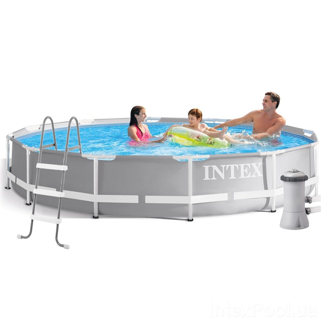 Каркасний басейн Intex 26710 - 6, 366 x 76 см (3 785 л/год, підстилка, тент, сходи) від компанії Тюнінг і аксесуари для авто - фото 1