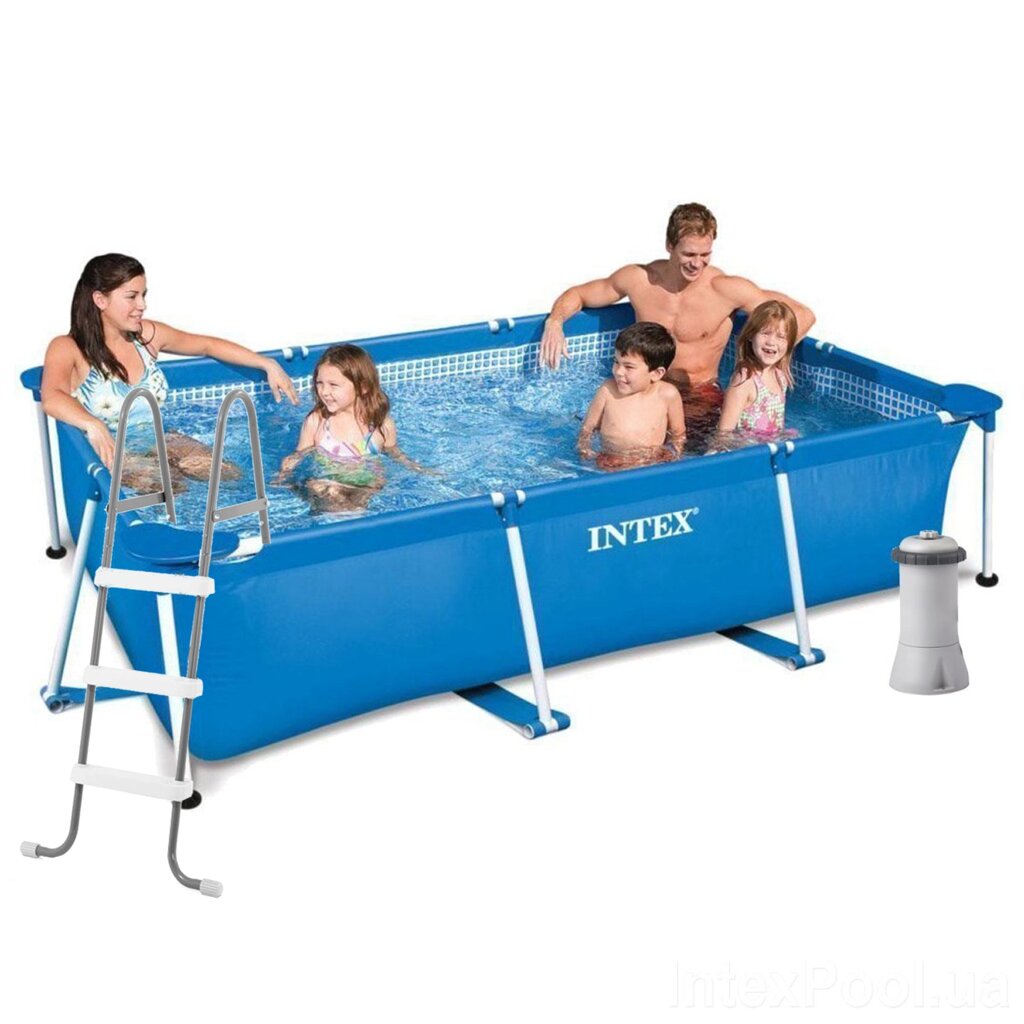 Каркасний басейн Intex 28272 - 5, 300 х 200 х 75 см (2 006 л/год, тент, підстилка, сходи) від компанії Тюнінг і аксесуари для авто - фото 1