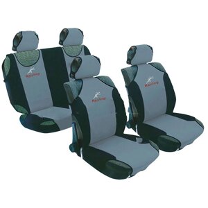 Milex Racing Комплект чохлів на автомобільні сидіння Сірі (23082)