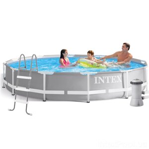 Каркасний басейн Intex 26710 - 6, 366 x 76 см (3 785 л/год, підстилка, тент, сходи)