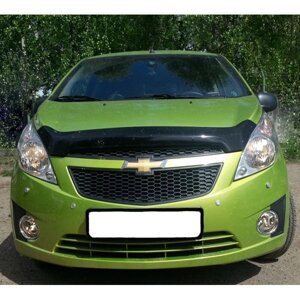 Дефлектор капота SIM Chevrolet Spark (M300) 09- темний (SCHSPA1012)