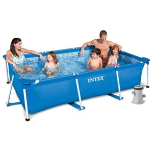 Каркасний басейн Intex 28270 - 3, 220 х 150 х 60 см (2 006 л/год, тент, підстилка)