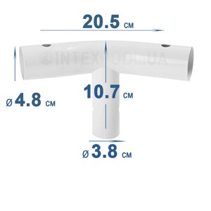 T-подібний з'єднувач (шарнір) Intex 10463 для круглих басейнів Metal Frame (штифти) діаметром 305 см