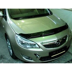 Дефлектор капота SIM Opel Astra J 2009- хетчбек (темний) (SOPASTH1012)