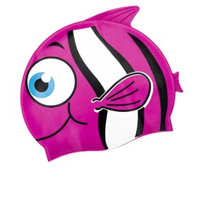 Шапочка для плавання Bestway 26025 «Рибка», розмір S,3+обхват голови 48-52 см,21 х 17, 5 см), рожева
