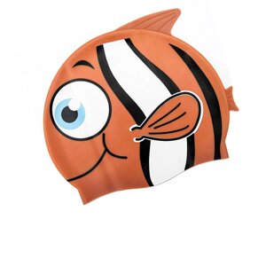 Шапочка для плавання Bestway 26025 «Рибка», розмір S,3+обхват голови 48-52 см,21 х 17, 5 см), оранжевий