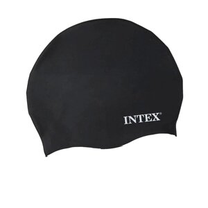 Шапочка для плавання Intex 55991, універсальна, розмір М (8+обхват голови 52-65 см,22 х 19 см), чорна