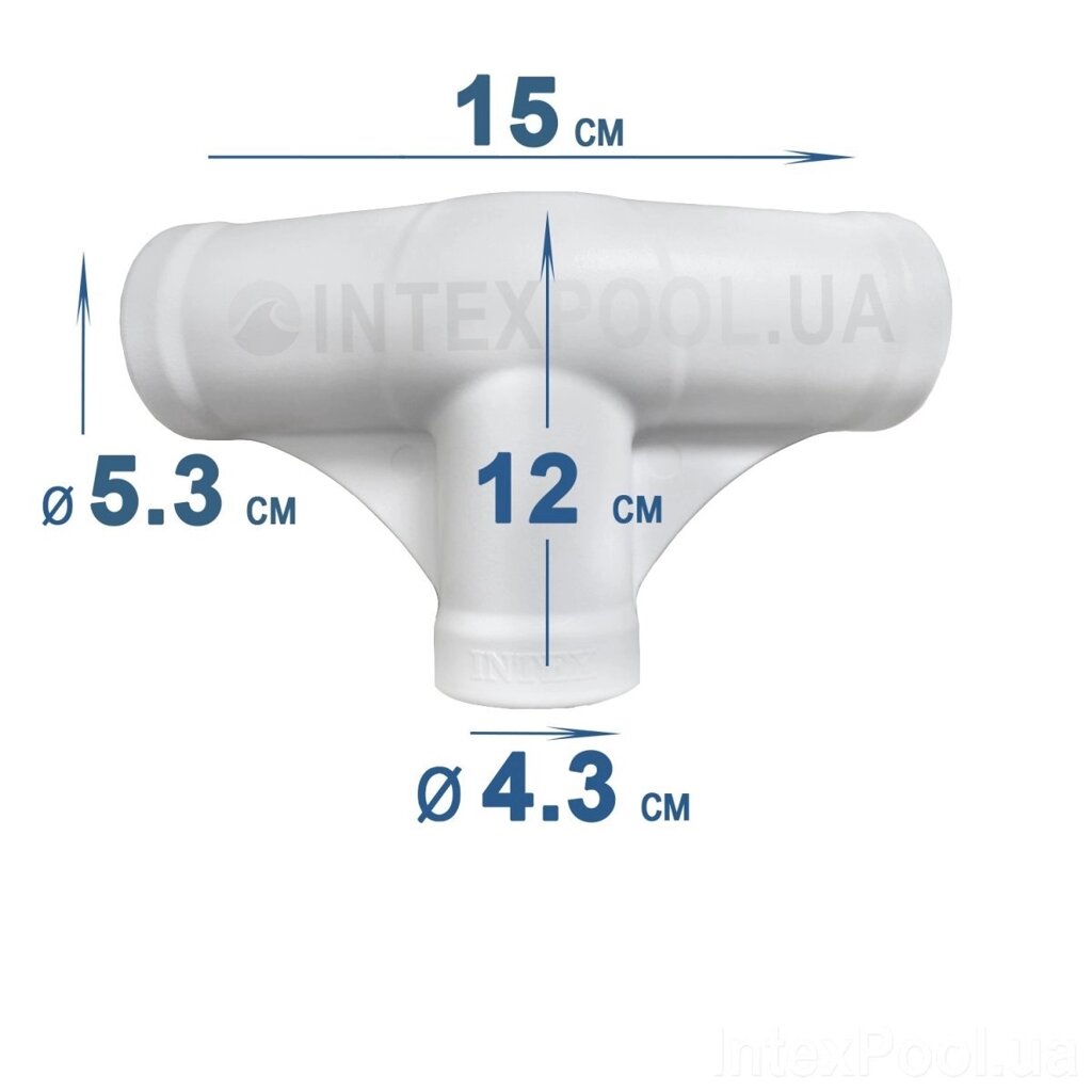 T-подібний полімерний з'єднувач (шарнір) Intex 12799 для круглих басейнів Metal Frame діаметром 396, 427, 457, 488 см від компанії Тюнінг і аксесуари для авто - фото 1