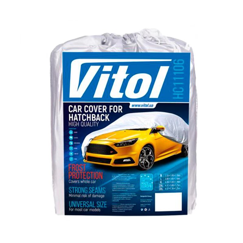 Тент для автомобіля хетчбек Vitol HC11106 XXL (432*165*125) від компанії Тюнінг і аксесуари для авто - фото 1