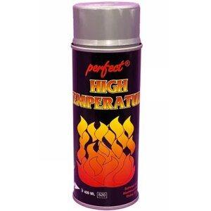 Жаростійка аерозольна фарба Perfect (DecoLack), Срібний 400ml