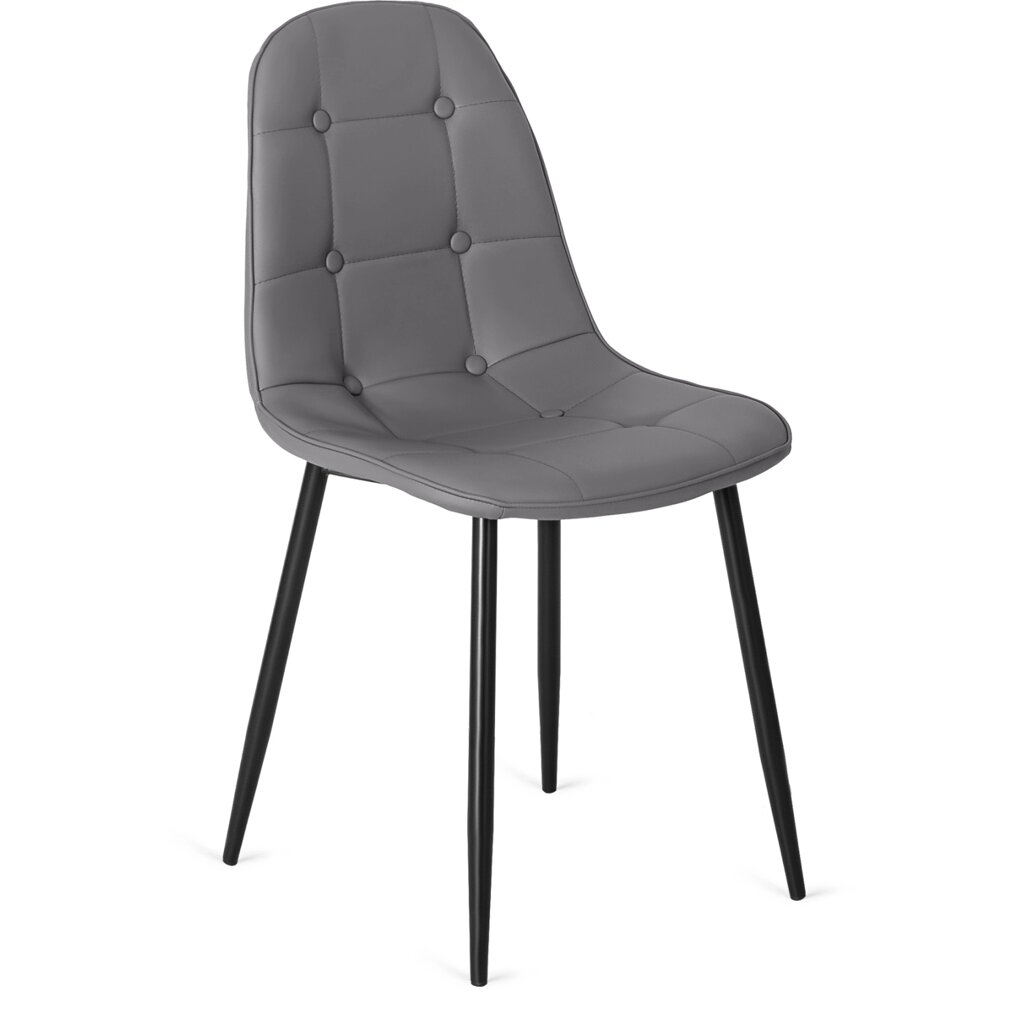 ARIS Сіре крісло з оббивкою з екошкіри Модерн Лофт від компанії AquaDom - фото 1
