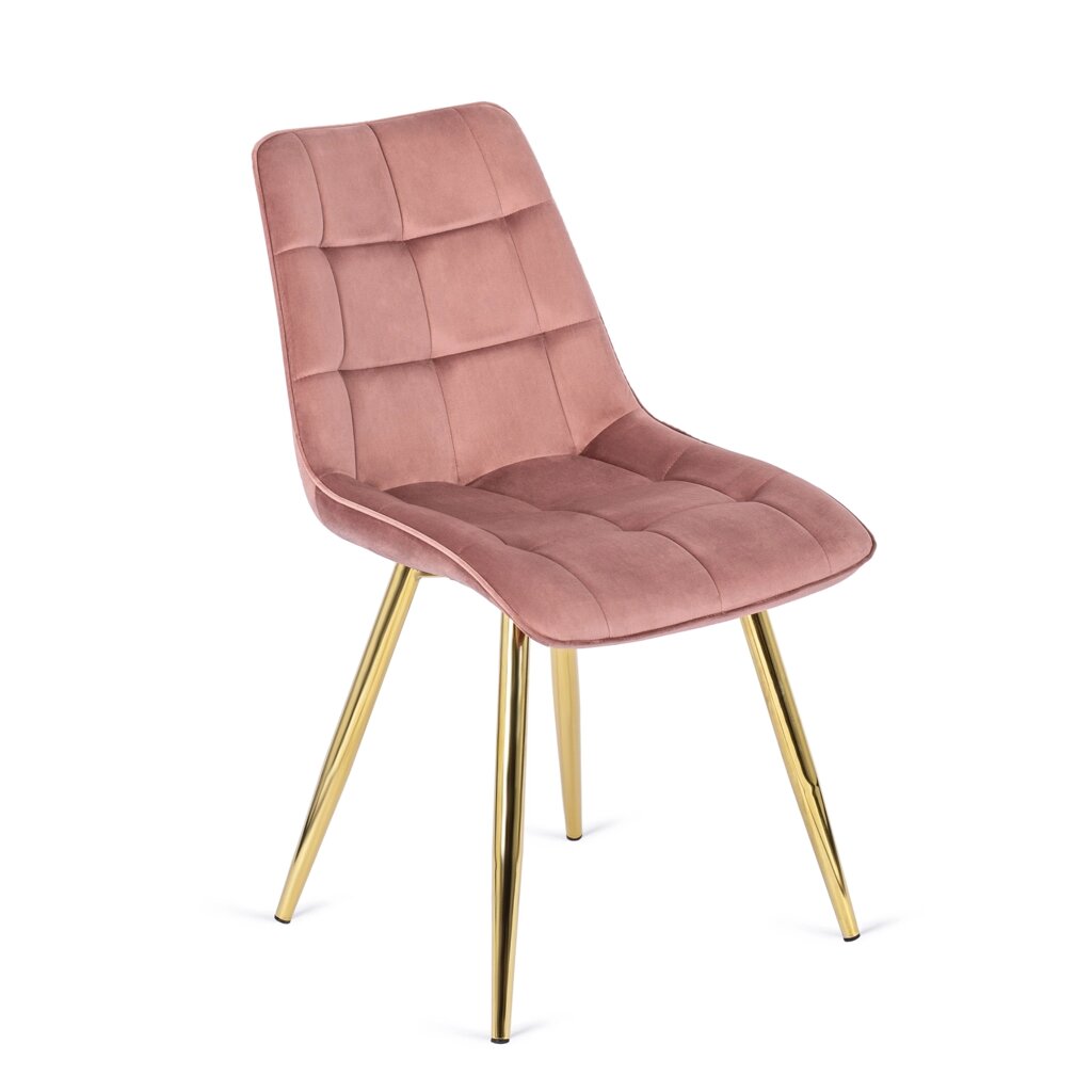 CARO Рожевий велюровий стілець Modern Loft з м'якою оббивкою для вітальні від компанії AquaDom - фото 1