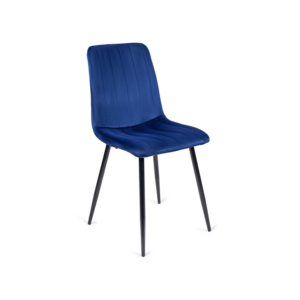 IBIS Темно-синій велюровий обідній стілець Modern Loft від компанії AquaDom - фото 1