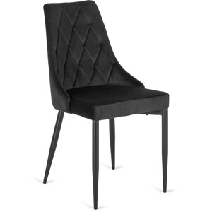 Крісло для вітальні CORK Black Velour Modern Loft з м'якою оббивкою