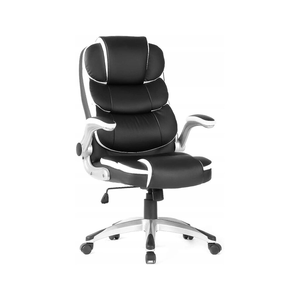 LIVERPOOL Чорний сучасний офісний стілець з екошкіри від компанії AquaDom - фото 1