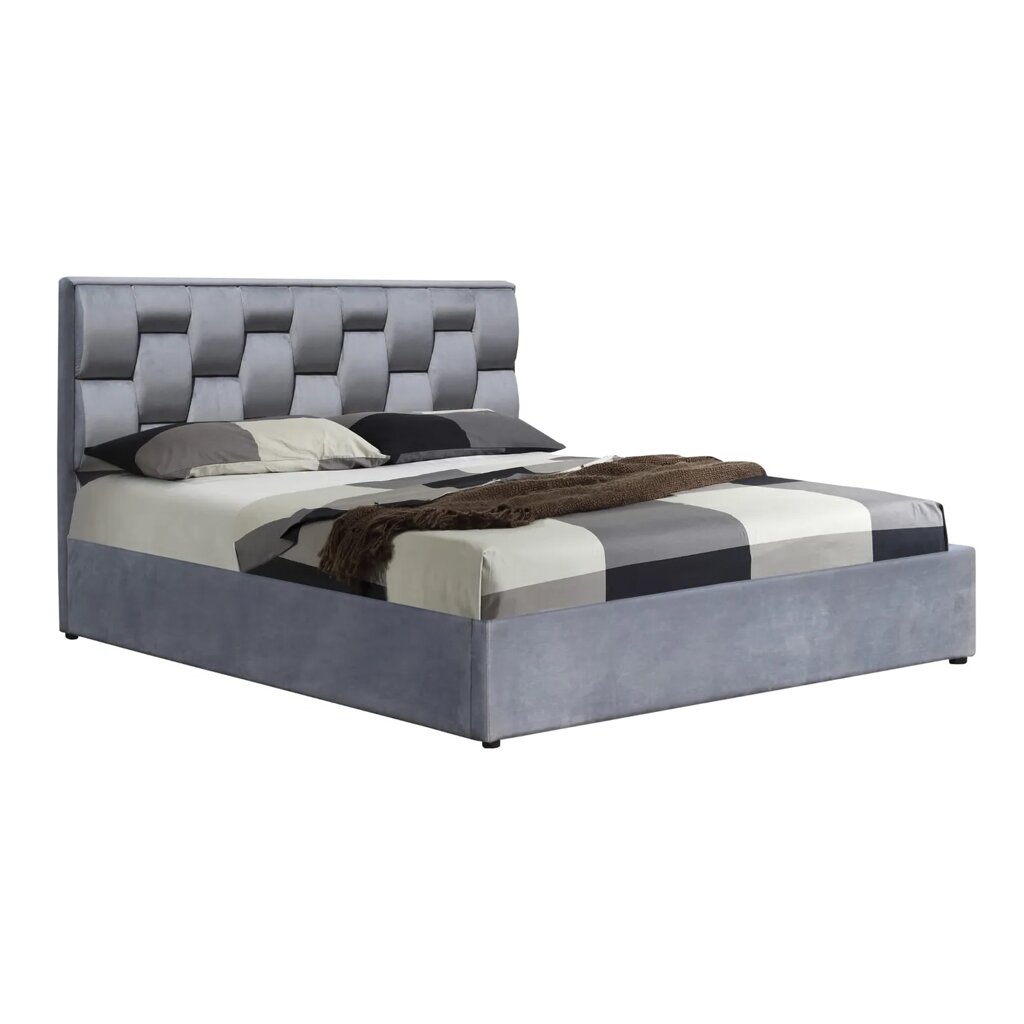 Ліжко з Ящиком 160x200 ANNABEL Сірий Модерн від компанії AquaDom - фото 1