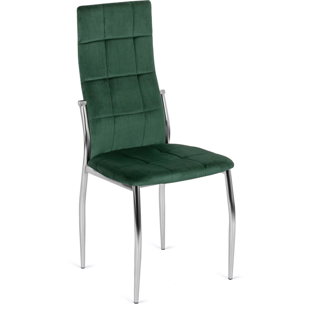 МОЛІ зелений велюровий сучасний м'який стілець для їдальні від компанії AquaDom - фото 1