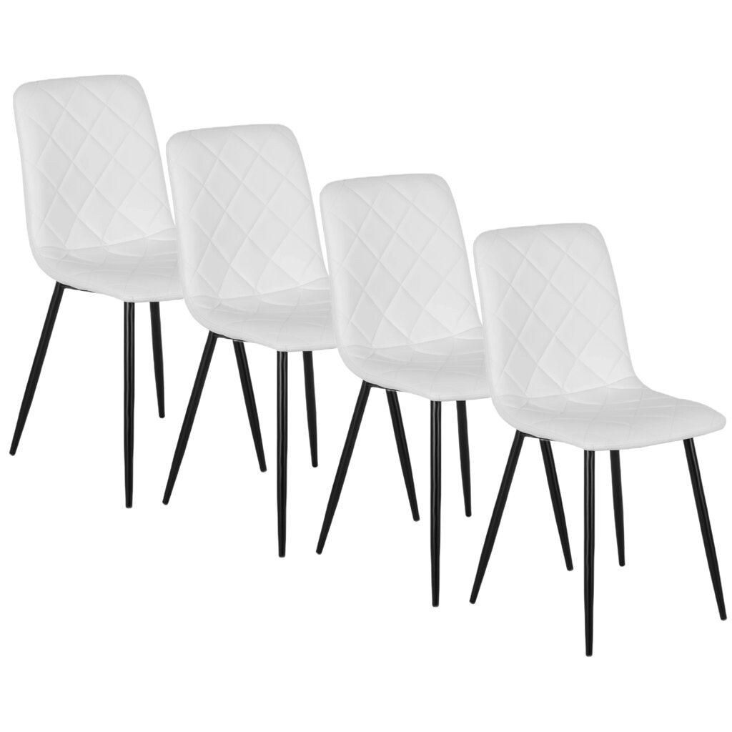 Набір з 4 стільців BILI White з м'якою оббивкою з екошкіри Modern Loft від компанії AquaDom - фото 1