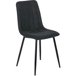 LARA Чорний сучасний стілець у стилі лофт з м'якою оббивкою для вітальні