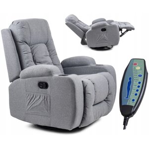 Складне масажне крісло з підставкою для ніг BOX 2 Grey Modern