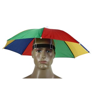 Міні парасолька у формі капелюха веселка 55 см VKTECH No741/1
