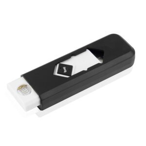 Спіральна електро USB запальничка чорна No0015
