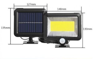 Ліхтар із сонячною батареєю з датчиком руху настінний 100 COB No1761