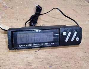 Годинник з виносним датчиком температури в салон автомобіля VST No1604