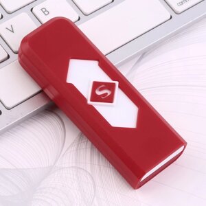 Спіральна електро USB запальничка червона No0016