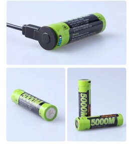 Акумулятор 18650 3500 мАч з micro-usb Liter №1002