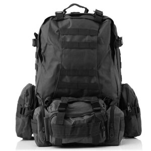 Тактичний рюкзак із підсумками чорний RUIN HAWK No1675