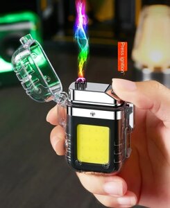 Запальничка електроімпульсна плазмова дугова з ліхтариком Lighter No2018